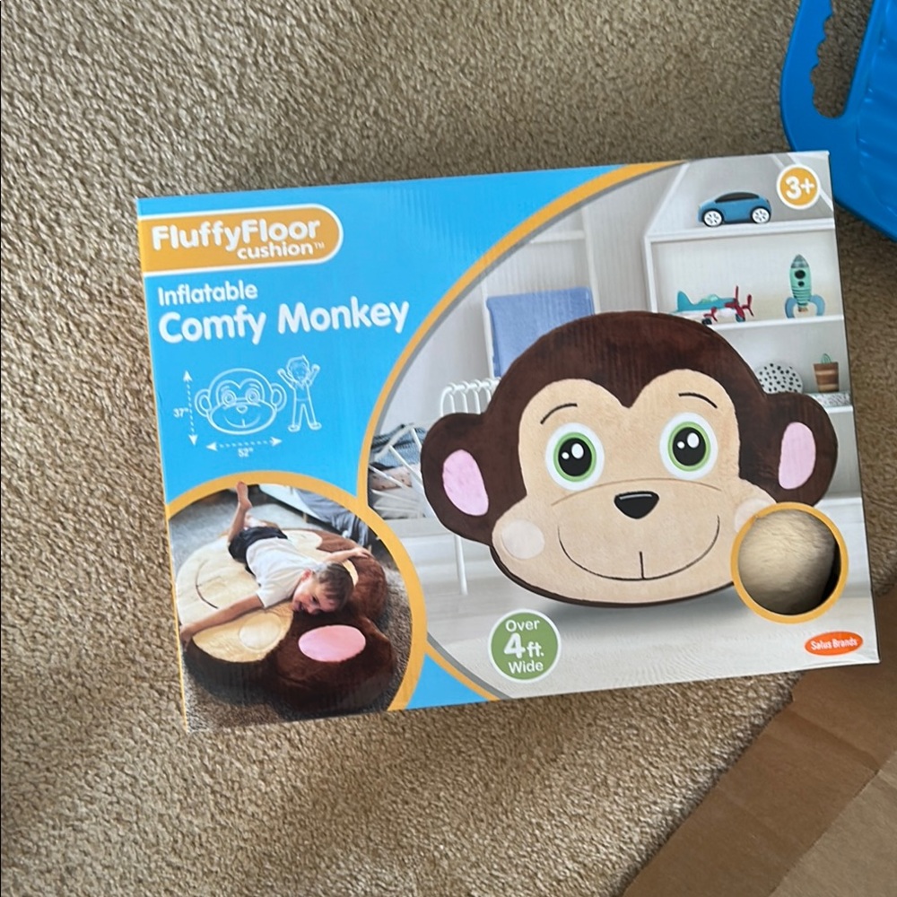 Inflatable Comfy Monkey Cushion - Brown 4 ft wide